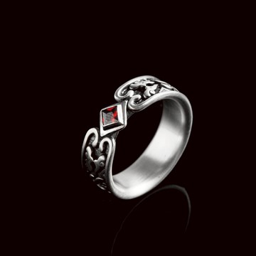 【JK銀飾】火眼金睛 純銀戒指／ 925純銀【戒指、對戒、尾戒、礦石】