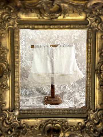 50168-可愛法國19世紀古董嬰兒無袖上衣