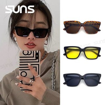 【SUNS】歐美方框墨鏡 個性潮流情侶款 ins韓妞必備眼鏡 輕量材質 配戴舒適 S60