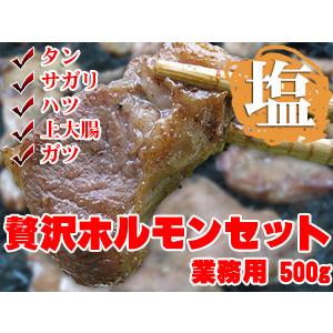 贅沢ホルモンセット500g塩味業務用塩ダレと昆布エキスミックスホルモン