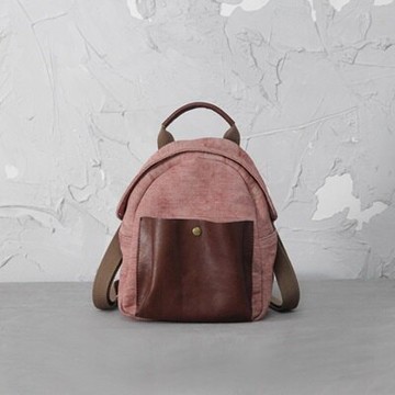 現貨+預購 後背包棉麻雙肩包-學院風清新休閒百搭女包包5色73sx42【獨家進口】【米蘭精品】