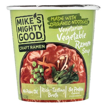 Mike's Mighty Good, 手工拉面，全素蔬菜拉面湯，1.9 盎司（54 克）