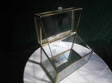 【老時光 OLD-TIME】早期二手美妝品收納玻璃盒