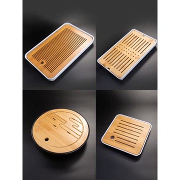 干泡茶盤家用功夫茶具托盤竹茶臺茶托現代簡約套裝瀝水盤小型茶海