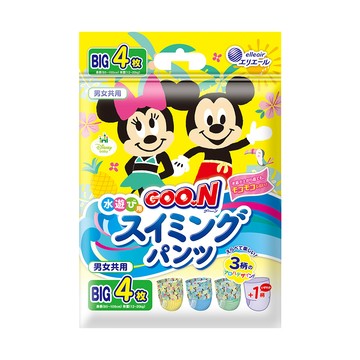 GOO.N 迪士尼嬰兒戲水專用紙尿褲-XL號 4片