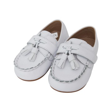 balsori 男女通用 皮革 流蘇 樂福鞋  白色  130