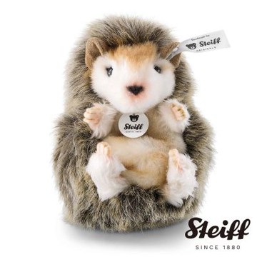STEIFF德國金耳釦泰迪熊 Hedgehog 刺蝟 動物王國_黃標