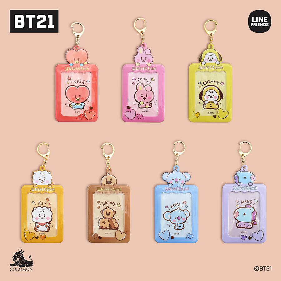 bt21 カードフレーム キーホルダー 推し活 チェキ トレカ 入