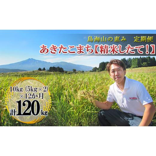 ふるさと納税 秋田県 にかほ市 10kg（5kg×2袋）×12ヶ月 鳥海山の恵み 農家直送！ あきたこまち［精米 したて！］