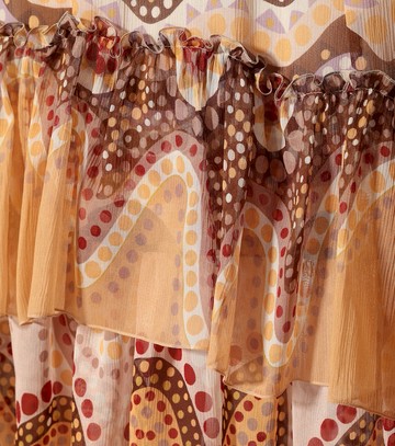 Chloé Printed silk-crepon skirt
