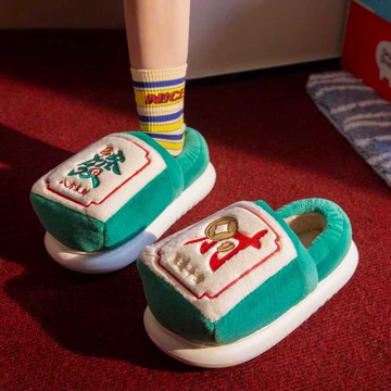 🔥👫【情侶棉拖鞋】 冬季新款外穿厚底棉鞋 🌟 全包頭設計 加絨保暖 臺灣出貨 男女同款