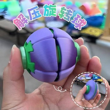 💥免運💥臺灣出貨🚚爆款解壓旋轉球玩具兒童3DIY變形指尖陀螺男孩女創意解壓神器