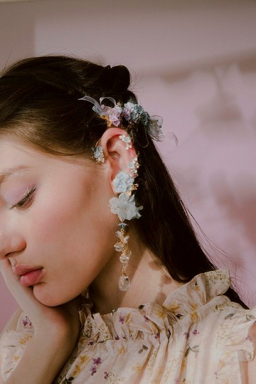 沐 - 燈影布花兩用耳勾