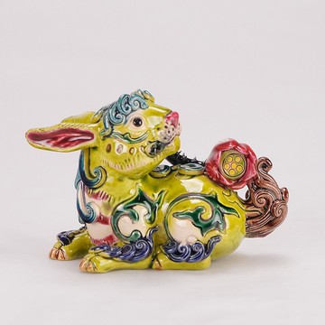 蓮花玉兔│好運連發│手工打造│藝術精品│母親節禮盒│聖誕禮物