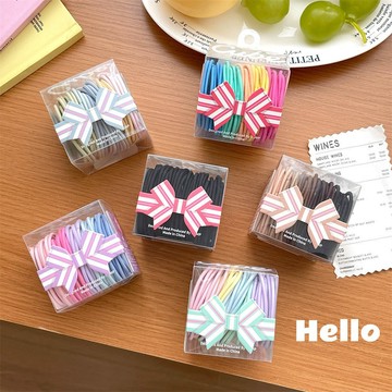 【𝐔.𝐉.𝐉】現貨✨【可愛禮盒包裝】百搭色系髮圈｜高彈力不易鬆｜少女感滿滿 髮圈 髮飾