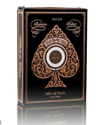 撲克牌金邊土豪金塑膠大字撲克牌PVC防水【步行者戶外生活館】