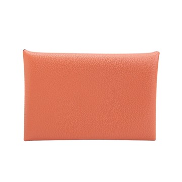 HERMES 愛馬仕 Evercolor皮革暗釦長型零錢卡包(胭脂腮紅)