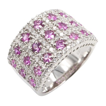 JEWELRY 無品牌珠寶 18K白金 藍寶石 鑽石 戒指 【二手名牌BRAND OFF】