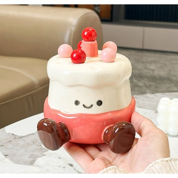 出清不補 手慢無⚡可愛蛋糕不鏽鋼水果叉套裝 水果叉 糕點叉 蛋糕叉 月餅叉 餐廳家用帶收納罐 兒童安全甜點叉勺