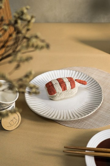 鮮蝦握壽司 Shrimp nigirisushi 純手作 吊飾 家飾 貓咪兒童玩具