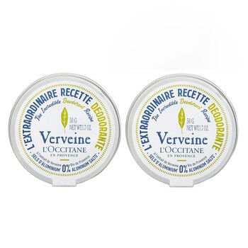 L'Occitane 歐舒丹 【1+1套裝】馬鞭草（馬鞭草）除臭劑 - 0% 鋁鹽 50g/1.7oz x2-組合