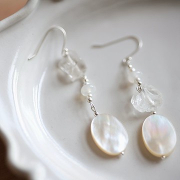 異托邦不對稱純銀耳環　可改耳夾