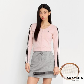 XEXYMIX Ecodex 拼色短版針織外套 XFK1TL1102 共4色 運動外套 彈力 排汗 快乾 TL1102