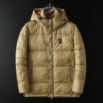 歐洲站時尚加厚白鴨絨羽絨服男2021新款休閑保暖經典格子連帽外套