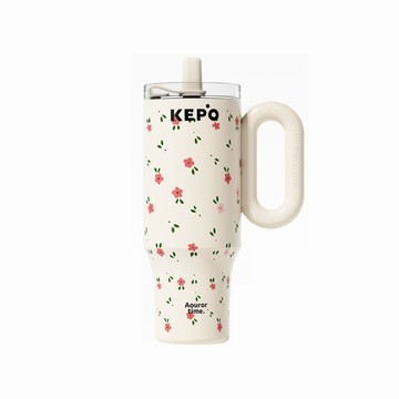 隨行杯 KEPO LQ 1200ml KC007巨無霸吸管花園冰霸杯內膽316不銹鋼