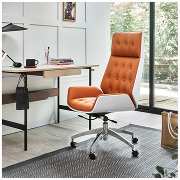 北歐輕奢紐扣辦公椅舒適久坐電腦椅簡約書房大班椅臥室升降老板椅 雙11全館免運