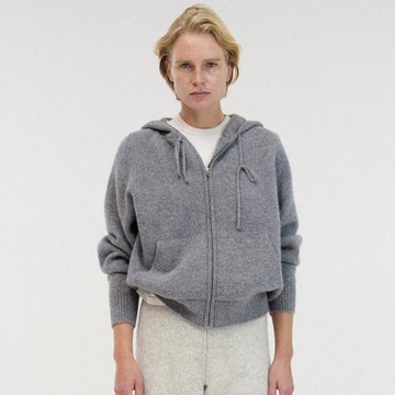 nothing written董潔同款毛衣開衫女2025秋冬款加厚保暖連帽衛衣