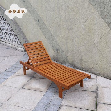 【臺灣公司 可打統編】免運 沙灘椅 躺椅 木質床沙灘椅庭院花園陽臺休閑泳池防水防曬防腐單人沙發溫泉椅 可開發票 全館五折 工廠現貨直銷 新品特價 m10025