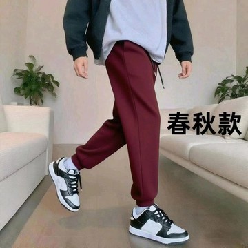 爆款针织棉质卫裤 男女休闲褲 宽松大码百搭加绒加厚裤子 休閑运动裤 縮口褲
