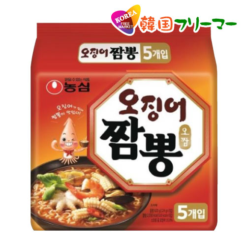 イカチャンポン(124g) 5袋セット　韓国ラーメン 激辛ラーメン 韓国食品 韓国食材 ラーメン キムチ 焼肉 韓国料理 韓国1番ラーメン