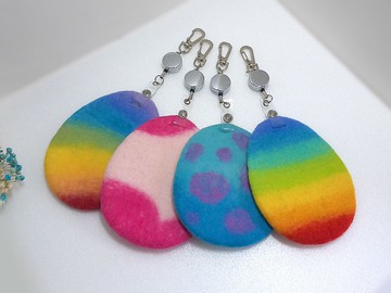 羊毛氈 彩色蛋 恐龍蛋 悠遊卡套