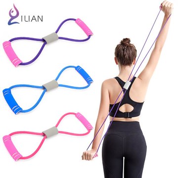 拉伸磅數再提升!! ILIAN 8字瑜珈彈力繩 運動健身拉力繩 手臂、臀部、腿部 S曲線鍛鍊 伸展帶