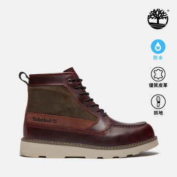 Timberland 男款酒紅色戶外休閒防水靴|A6CE2EIW