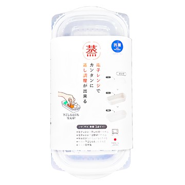 CB JAPAN atomico系列微波蒸煮料理盒 微波爐專用 輕鬆蒸煮 抗菌材質  透明色  1個