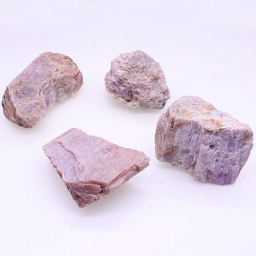 天然水晶原石紫鋰輝礦石毛料大塊手握石能量療愈鎮紙石頭擺件