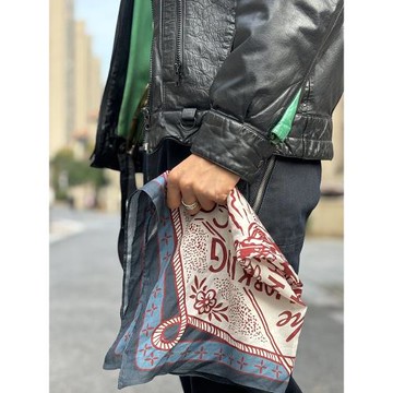 西部牛仔WildWest純棉美式復古方巾圍脖街舞頭巾領巾哈雷騎行面巾