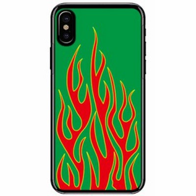 ファイヤーパターン グリーン レッド クリア For Iphone X Xs Apple Second Skin 通販 Lineポイント最大1 0 Get Lineショッピング