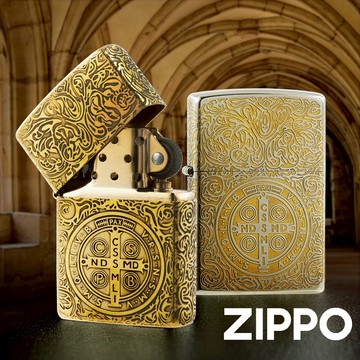 [隔日到貨] ZIPPO 防風打火機 康斯坦丁-雙面十字 復刻版 黃銅 美國製 煤油打火機