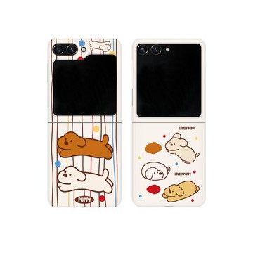 卡通狗適用三星zflip7fe手機殼zflip6折疊屏flip5全包W25心系天下保護套超薄大視窗小眾女新款高級感可愛防摔