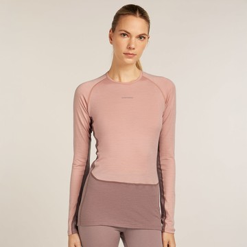 【紐西蘭icebreaker】女 ZoneKnit™ 網眼透氣圓領長袖上衣-200