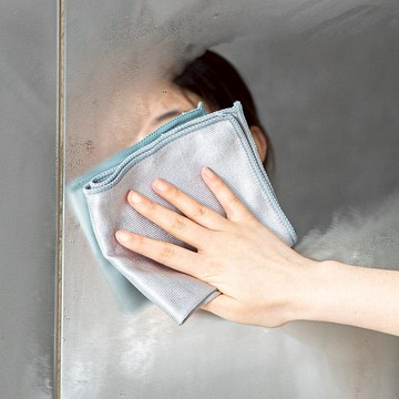 超細纖維玻璃鏡面清潔布-3條入X1包 灰