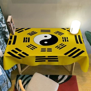 🌈🌈太極八卦圖桌墊古風中國風創意個性電腦鍵盤墊辦公桌面防塵桌布