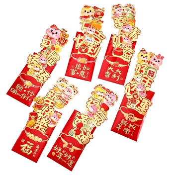 bebehome 好運連連立體抽拉式創意紅包袋  9x17公分  6個