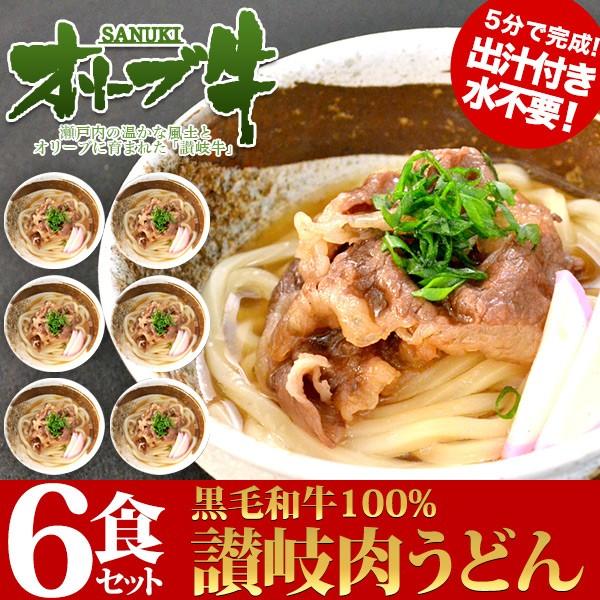 讃岐オリーブ牛肉うどん6個セット（冷凍）