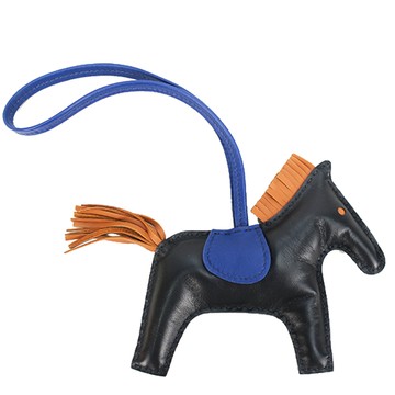 Hermes 愛馬仕  小羊皮手工馬兒吊飾(中/黑/棕) _廠商直送