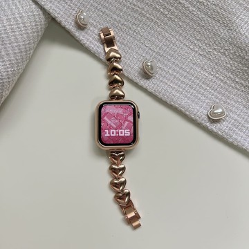 愛心不鏽鋼Apple Watch金屬錶帶